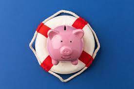 Anillo de vida que rodea una alcancía - concepto de ahorro de dinero o fondo  de emergencia | Foto Premium